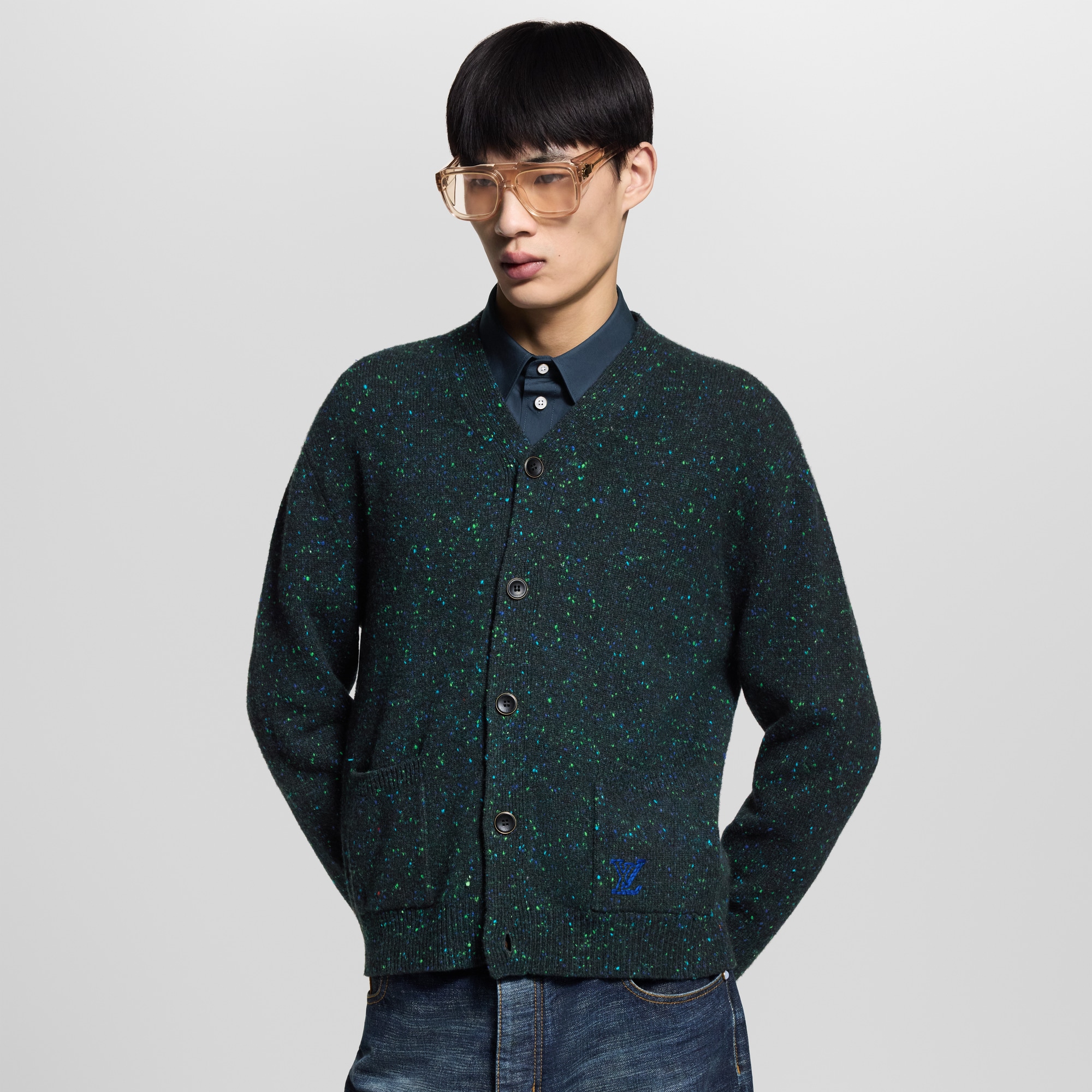 Cardigan Turquoise Créateur - Taille XL - Doux Type Cachemire - Occasion Très Bon état